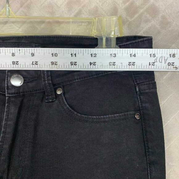 Calvin Klein Womans 28 Denim Jeans Black Ultimate Skinny Mid Rise Stretch Grunge - Picture 6 of 15